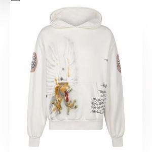 Travis Scott White hooded Tour sweatshirt